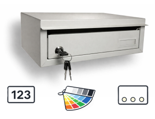 Poštovní schránka ležatá, bez sklapky, typ Verde