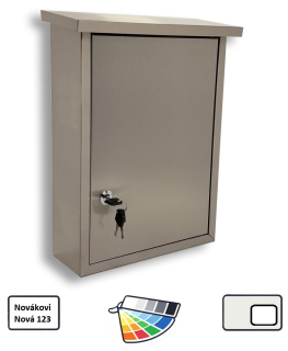 Poštovní schránka nerezová s horním vhozem, typ Domingo